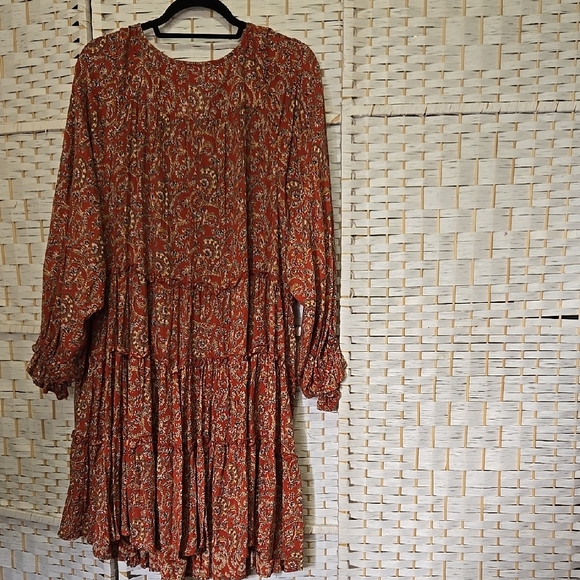 Romantic Gypsy Boho Dress with Tie Front - Picture 7 of 7